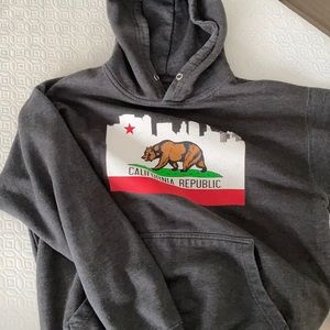 dark grey california republic hoodie